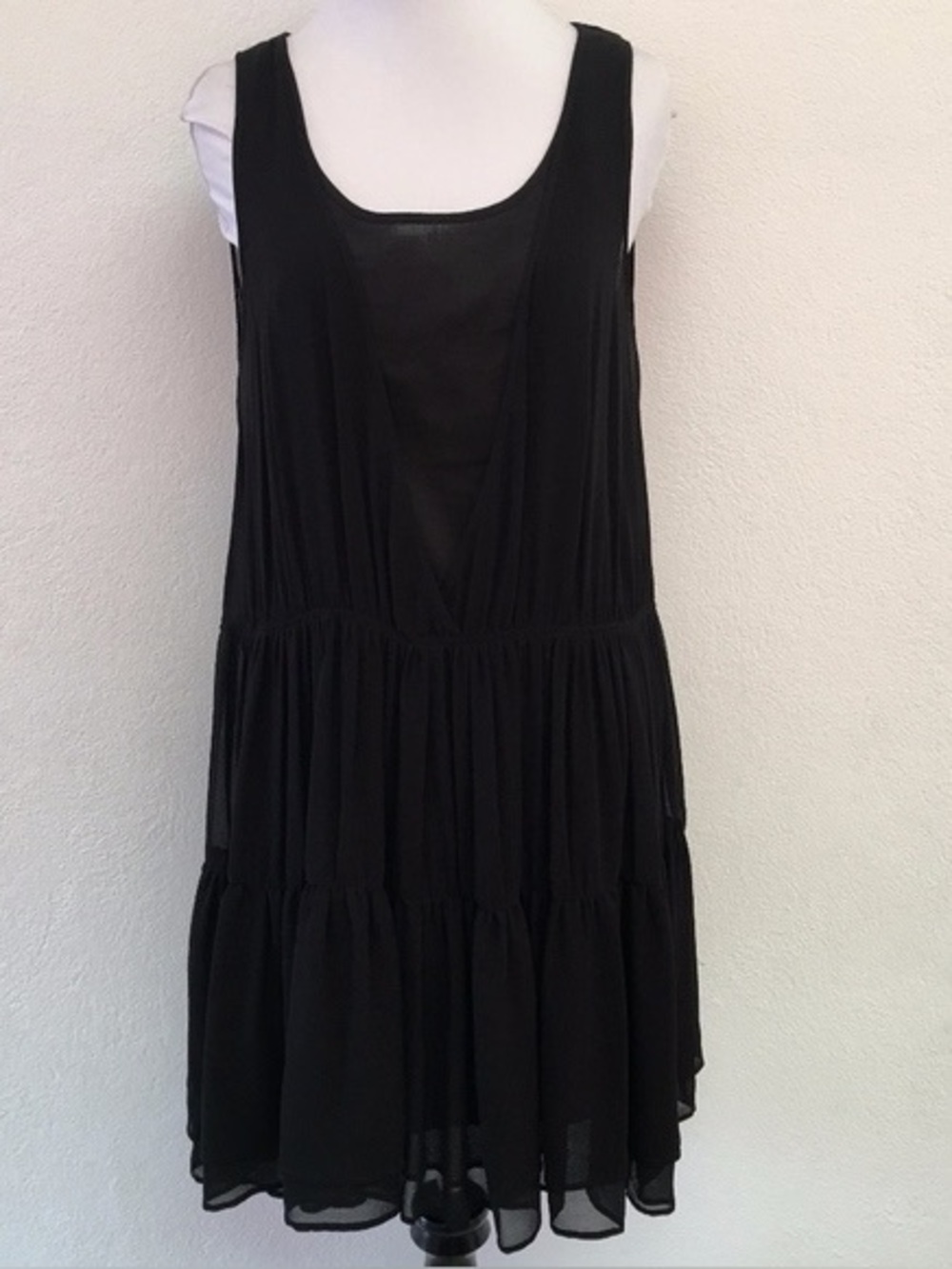 See by Chloé silk Black Tiered Tent Sleeveless Dress